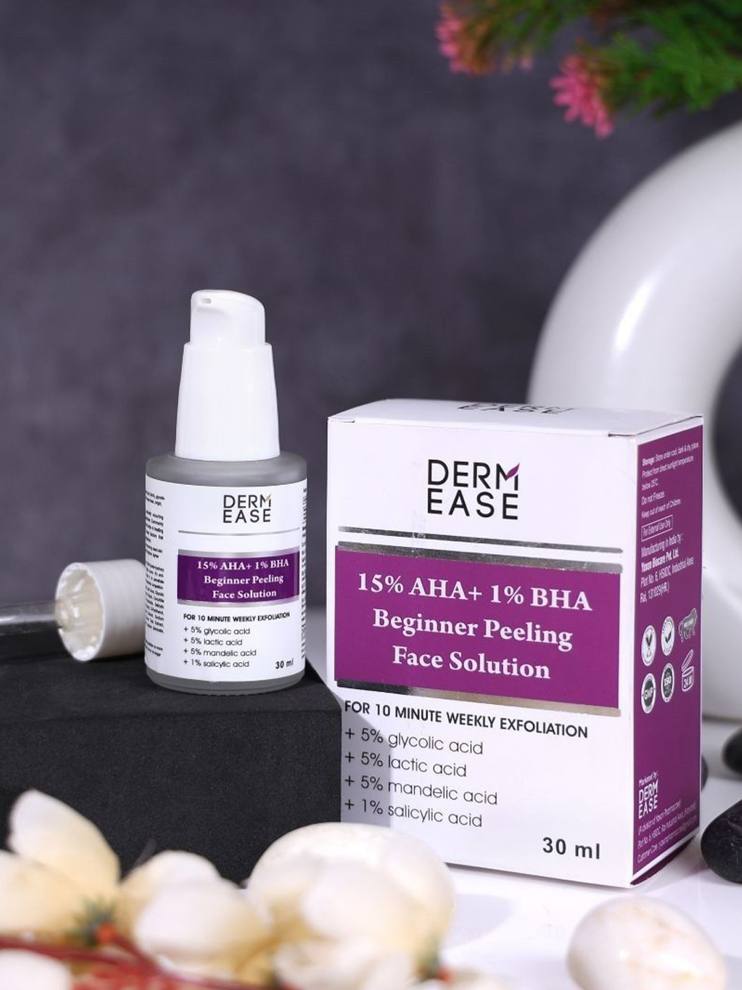 

DERMEASE 15% AHA + 1% BHA Beginner Peeling Face Solution - 30 ml, Transparent