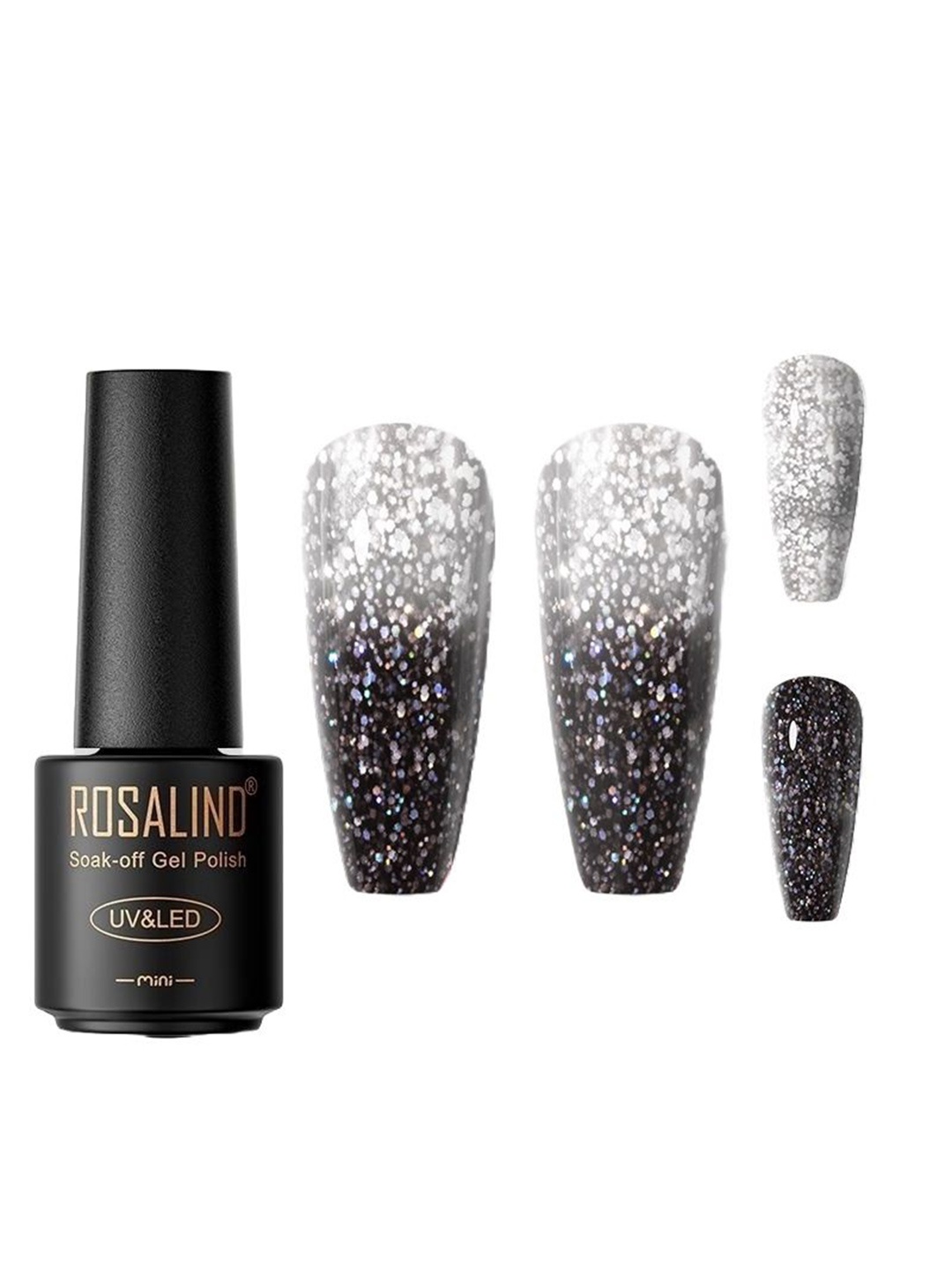 

ROSALIND Soak-Off UV & LED Long-Wearing Gel Polish - 7 ml - C237 Black & Grey
