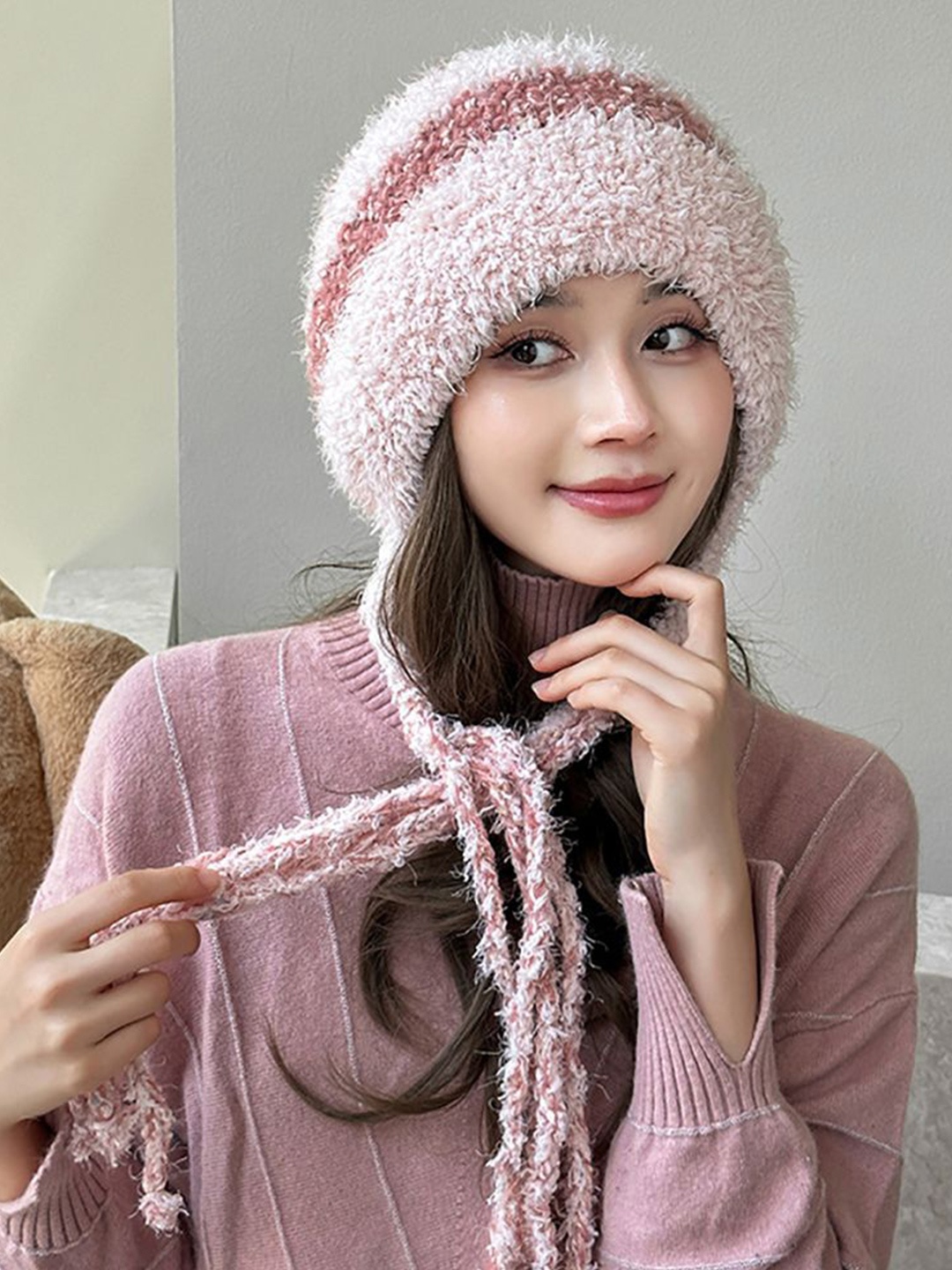 

StyleCast x Revolte Women Colourblocked Beanie, Pink