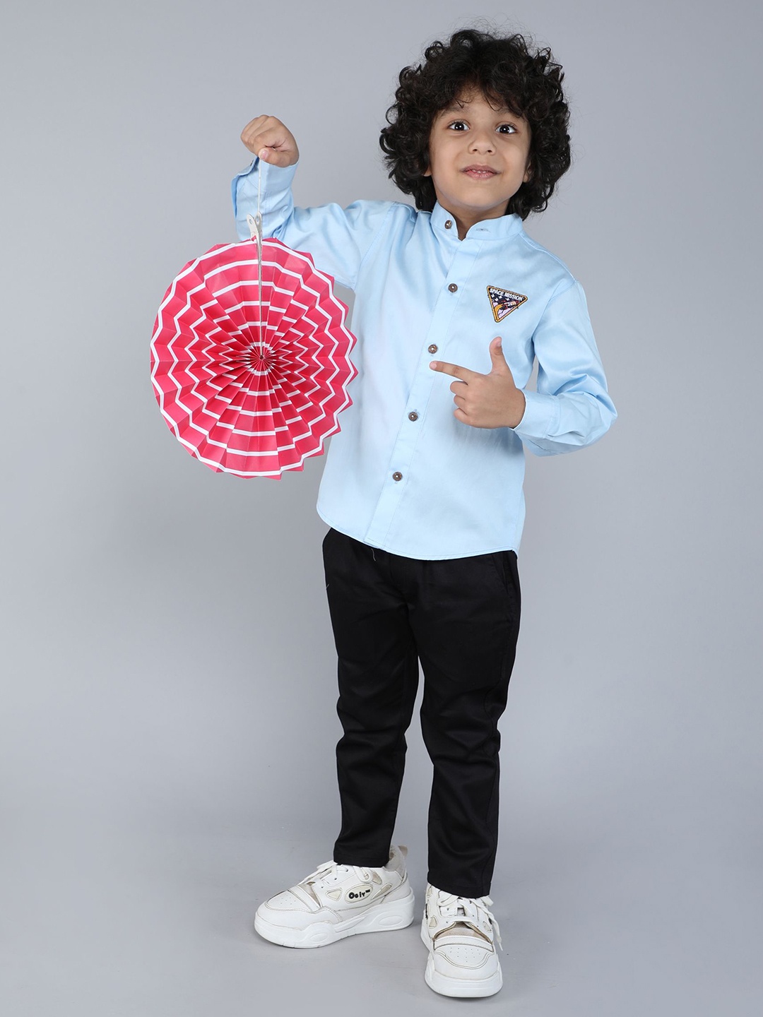 

BAATCHEET Boys Shirt with Trousers, Blue