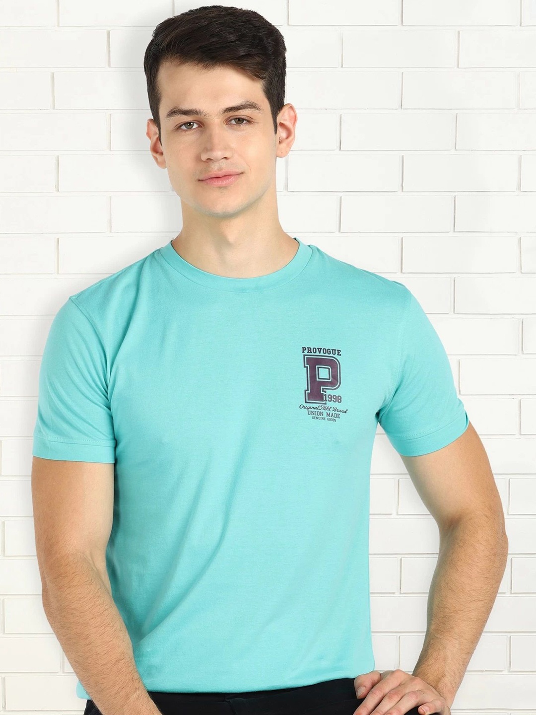 

Provogue Men Pockets T-shirt, Turquoise blue