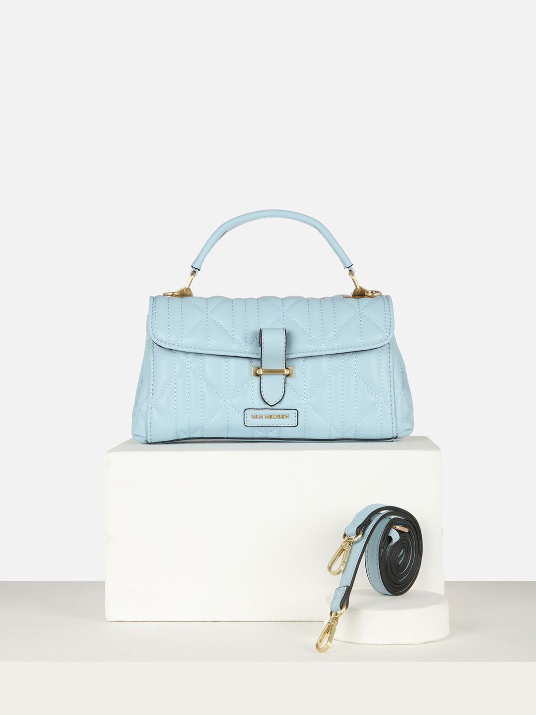 

Van Heusen Woman PU Structured Sling Bag, Blue