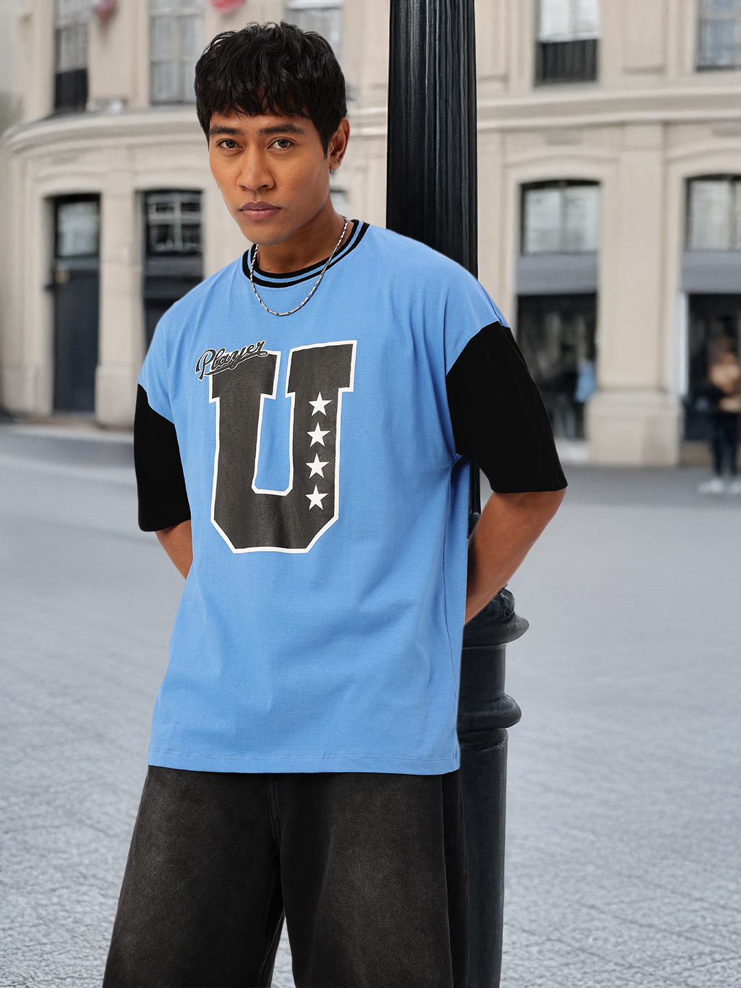 

Kook N Keech Urban Performer Printed Relaxed Fit T-shirt, Blue