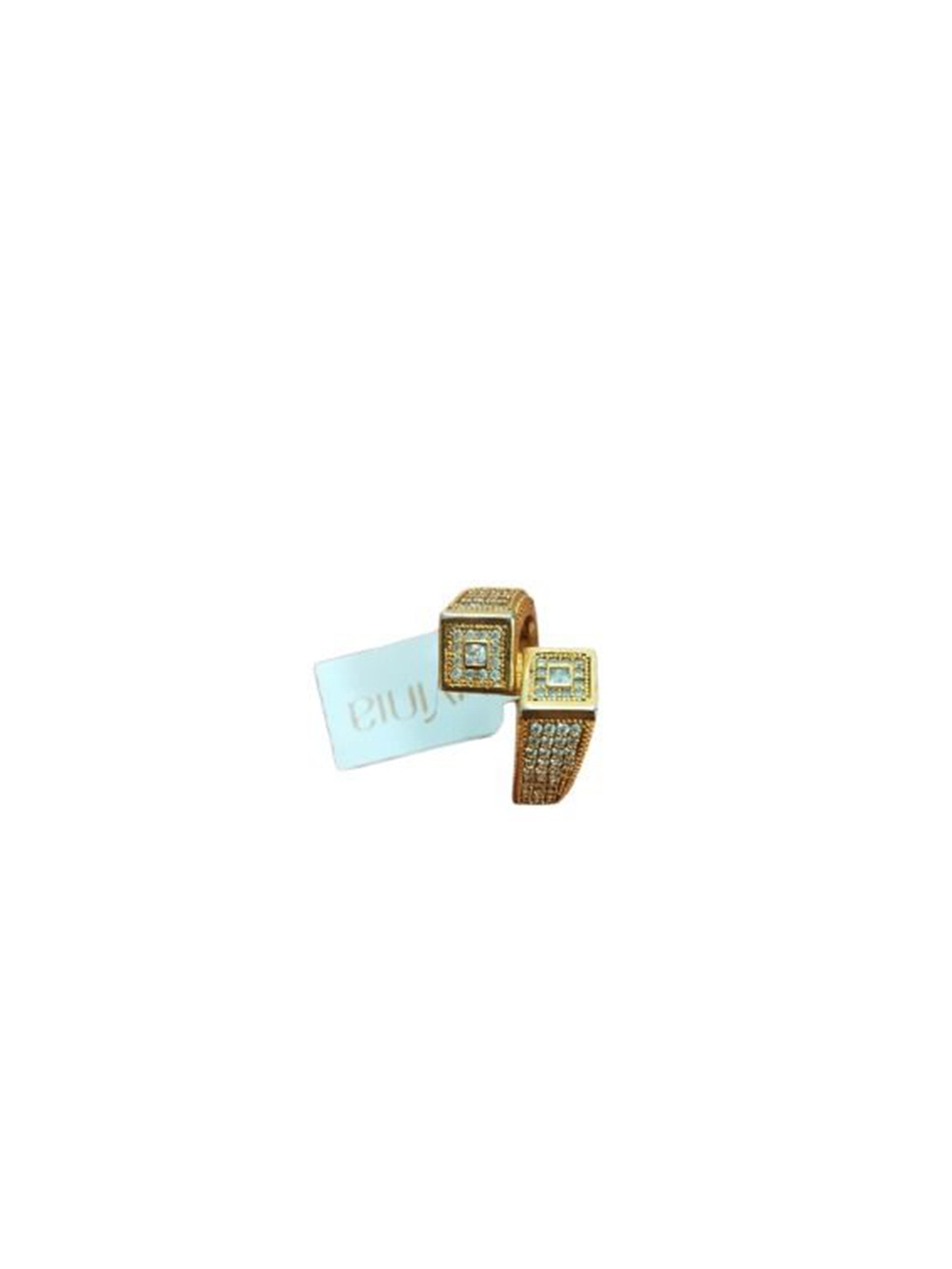 

vivinia BY VIDHI MEHRA Gold-Plated Kundan Stone Studded Finger Ring