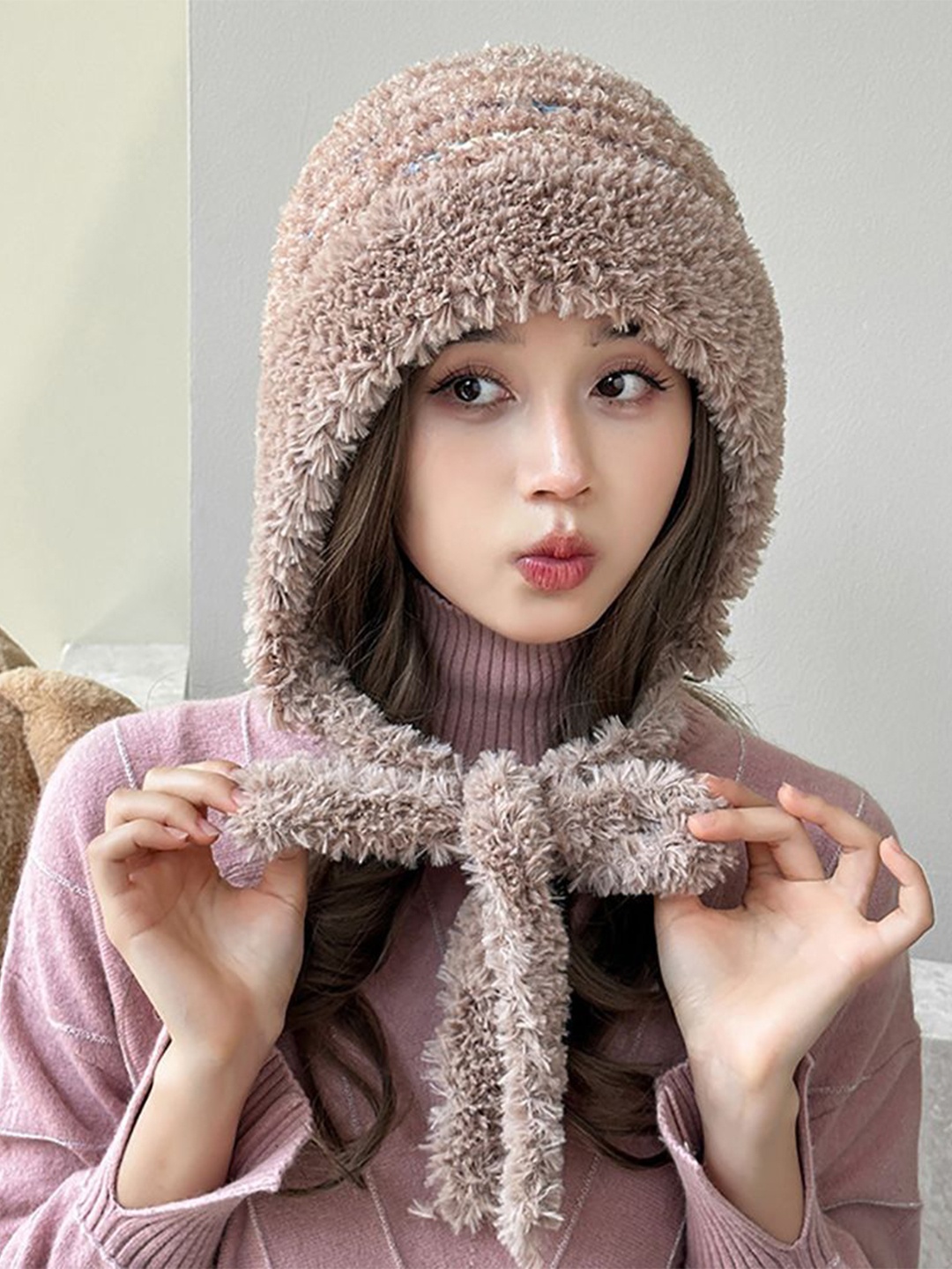 

StyleCast x Revolte Women Self Design Beanie, Khaki