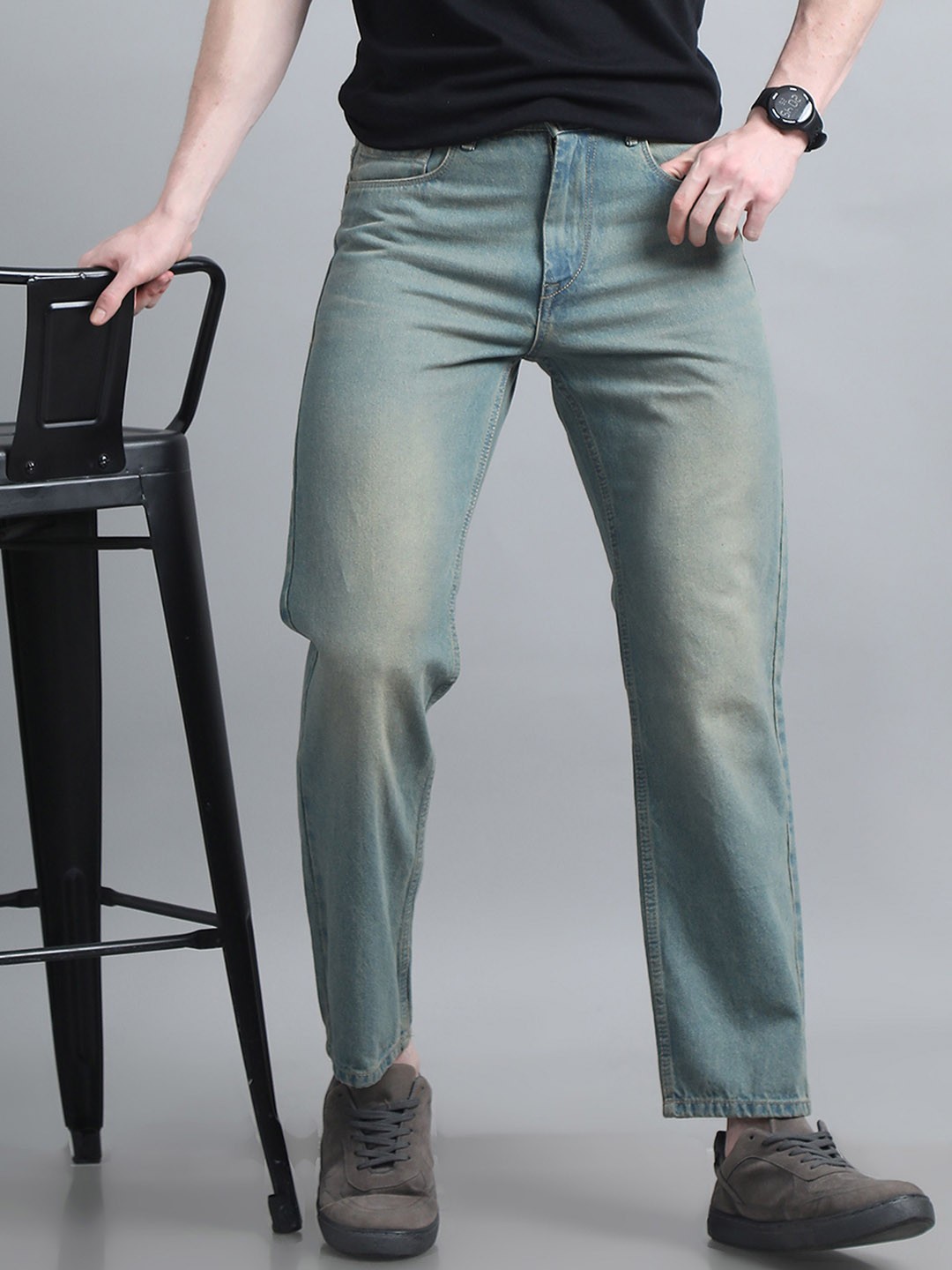 

The Roadster Lifestyle Co Men Comfort Fit Relaxed Fit Mid-Rise Cotton Jeans, Blue