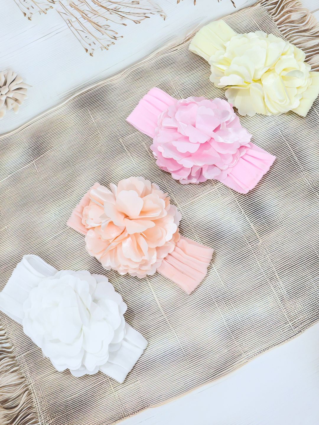 

Krelin Girls 4-Pcs Floral Soft Headbands, Pink