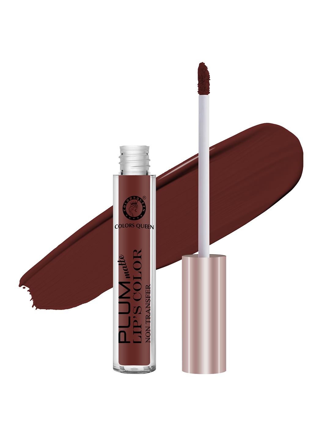 

Colors Queen Plum Matte Non-Transfer Waterproof Liquid Lipstick 7g - Waltnut 03, Coffee brown