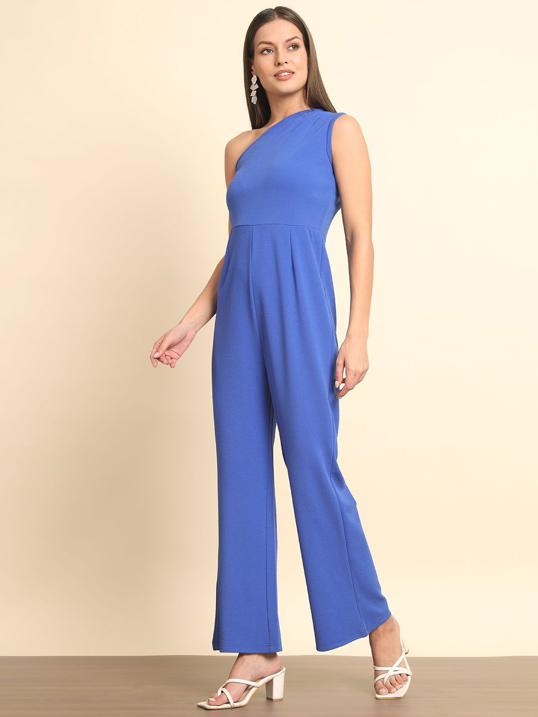 

BAESD Women One Shoulder Basic Jumpsuit, Blue