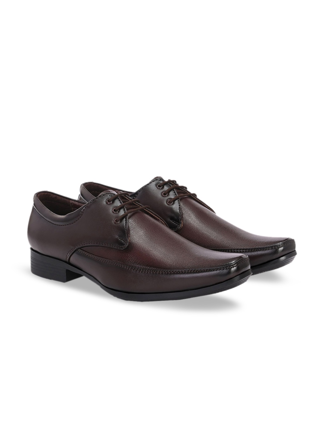 

Azzaro Black Men Lace-Ups Leather Formal Derbys, Brown