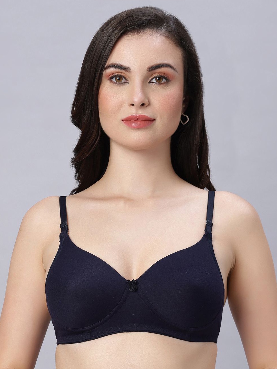 

Anoma Women Full Coverage Heavily Padded T-shirt Bra, Navy blue