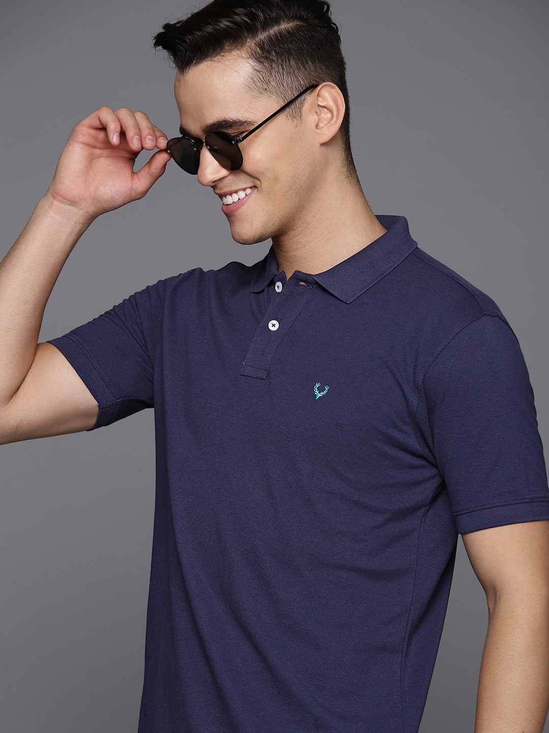 

Allen Solly Polo Collar T-shirt, Navy blue