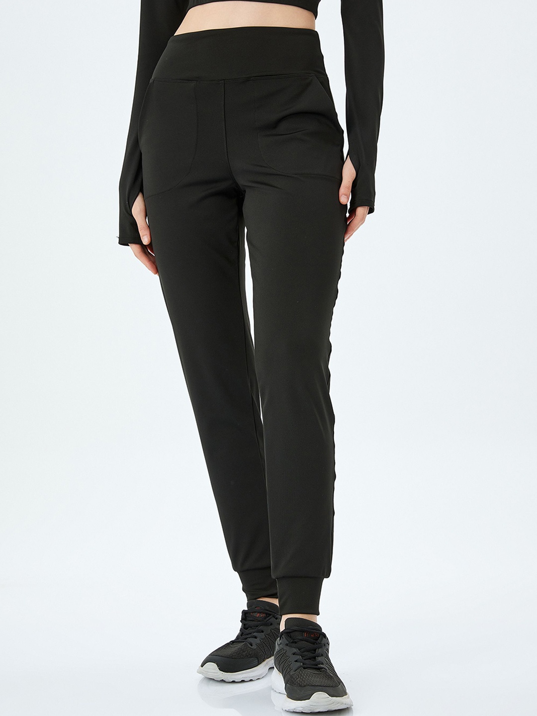 

Koton Women Regular Fit Joggers Track Pants, Black