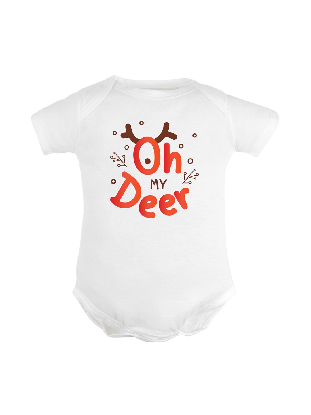 

FFLIRTYGO Infants Printed Cotton Bodysuit, White