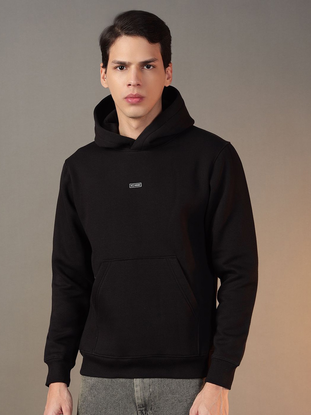 

FCK GOLD Men Hooded Pullover Sweatshirt, Black