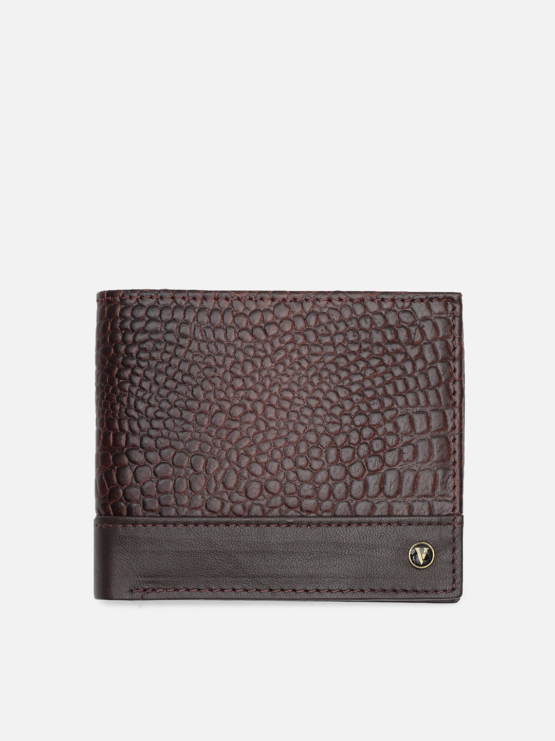 

Van Heusen Leather Textured Two Fold Wallet, Brown