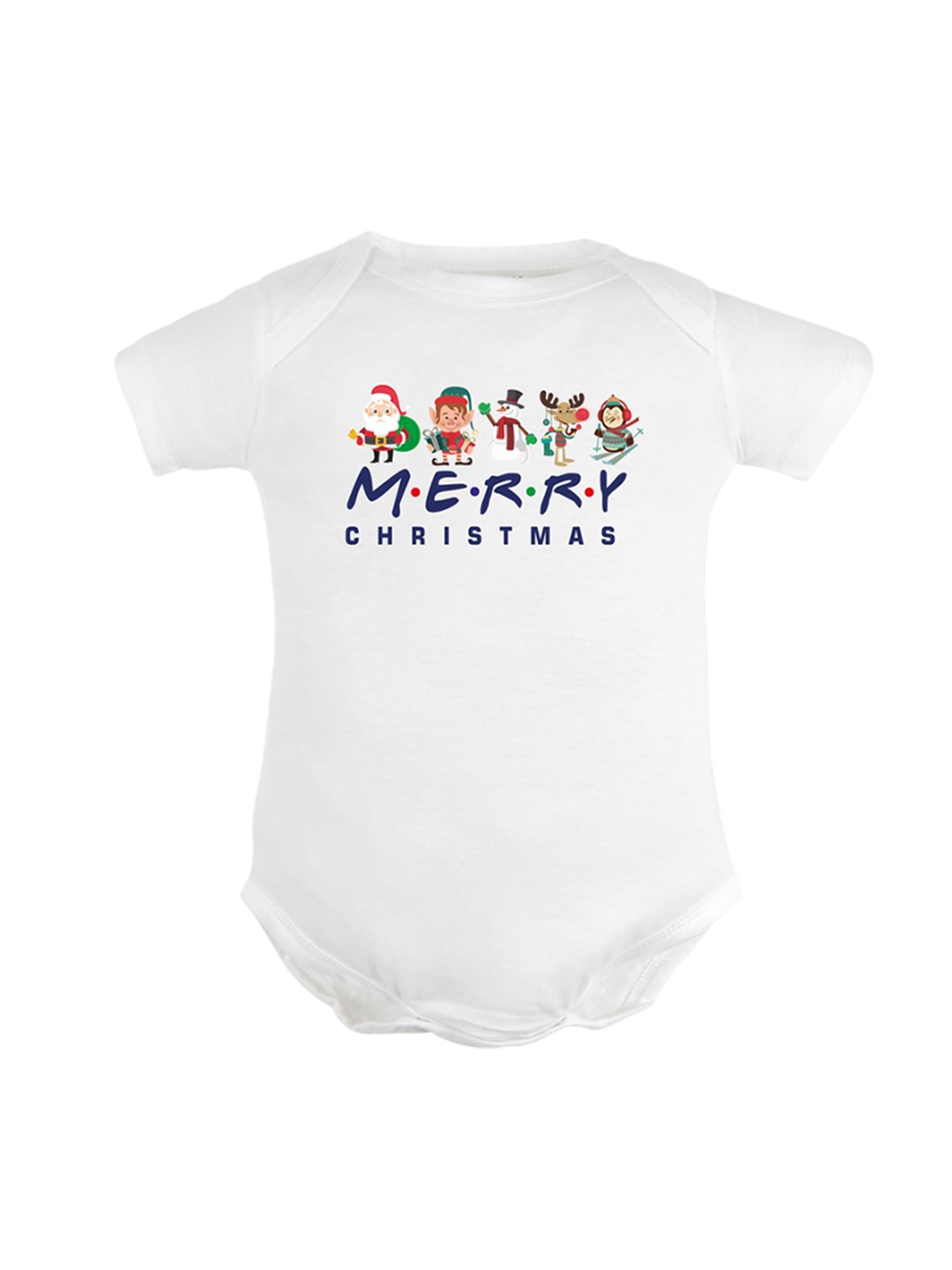 

FFLIRTYGO Infants Printed Pure Cotton Bodysuit, White