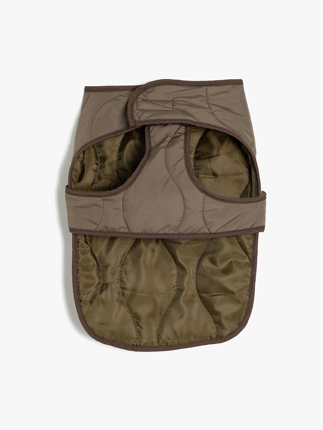 

Koton Women Camouflage Quilted Jacket with Patchwork, Khaki