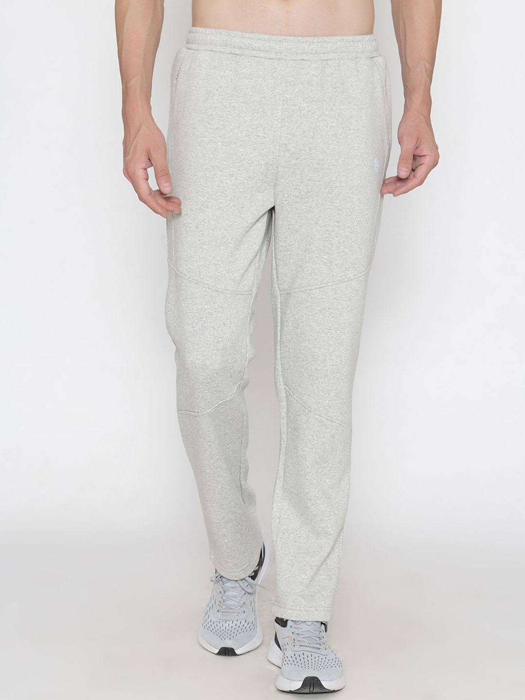

Bonjour Men Cotton Mid Rise Regular Fit Slip-On Track Pants, Grey
