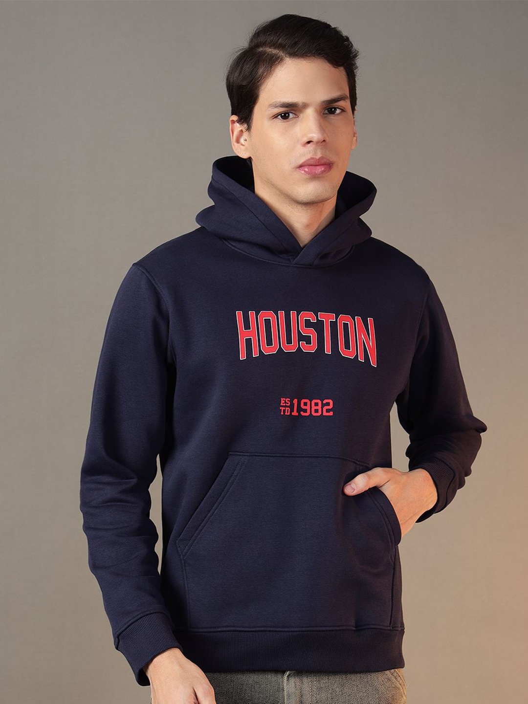 

FCK GOLD Men Printed Sweatshirt, Navy blue
