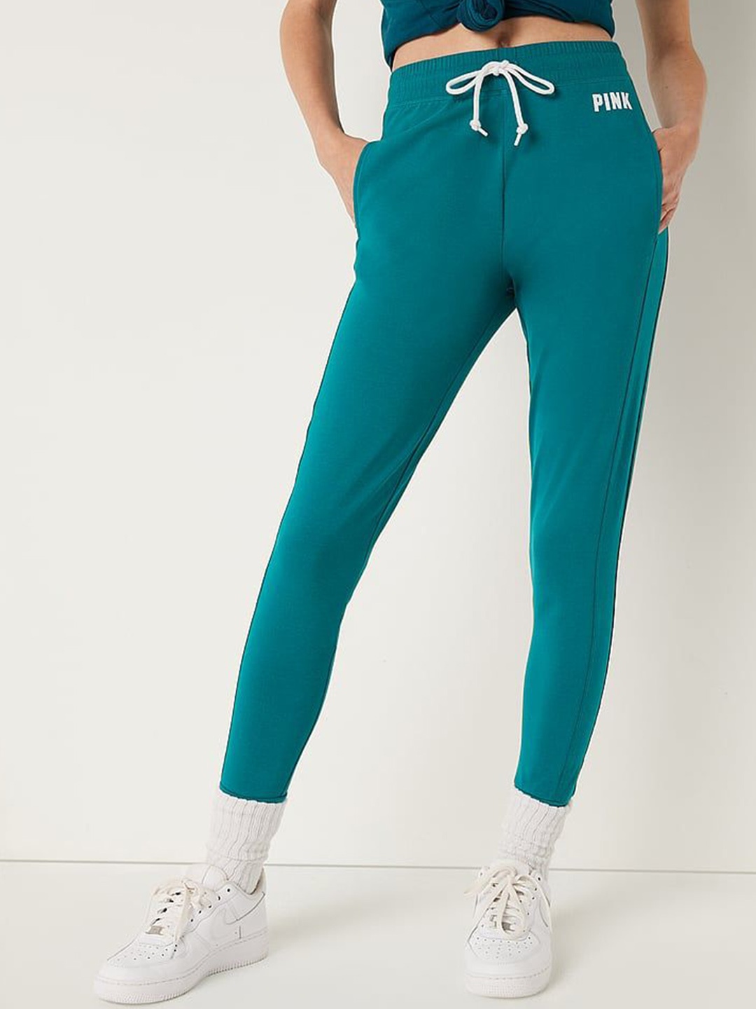 

Victoria's Secret PINK Women High-Waist Joggers, Blue