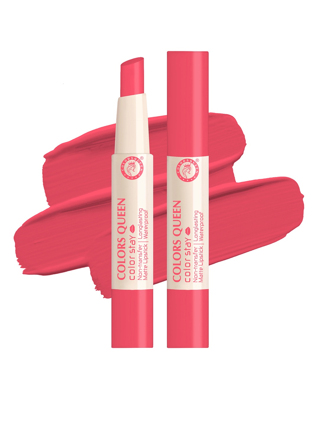 

Colors Queen Color Stay Non-Transfer Waterproof Matte Lipstick - Marry 07, Pink