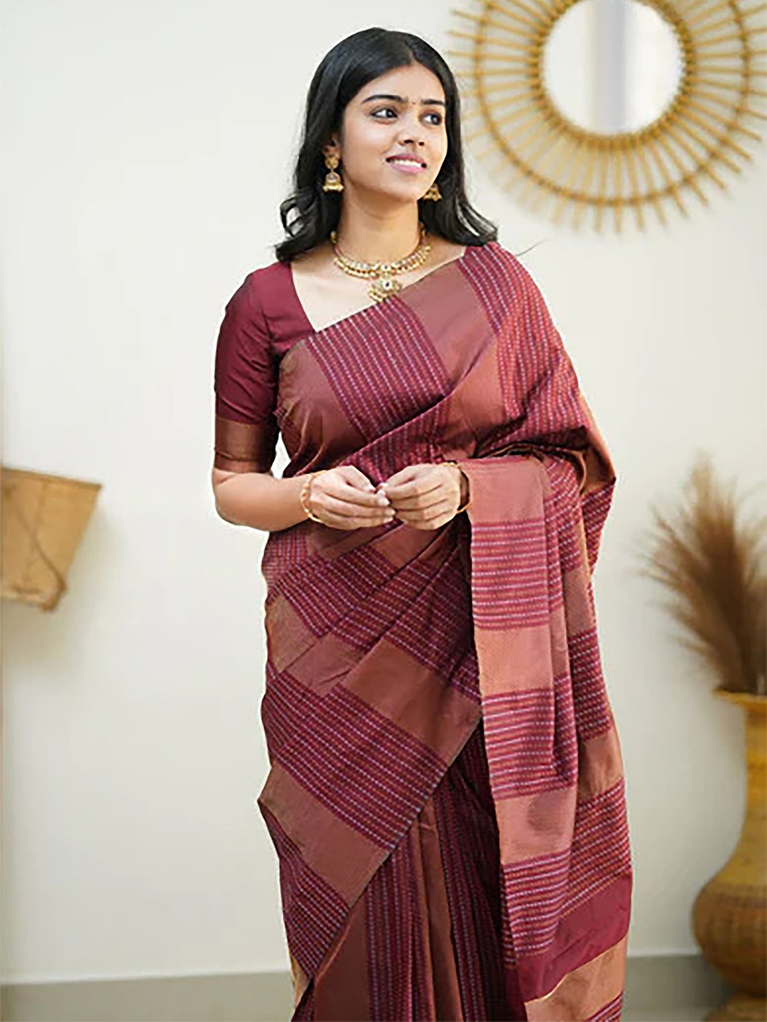 

Anouk Woven Design Banarasi Saree, Maroon