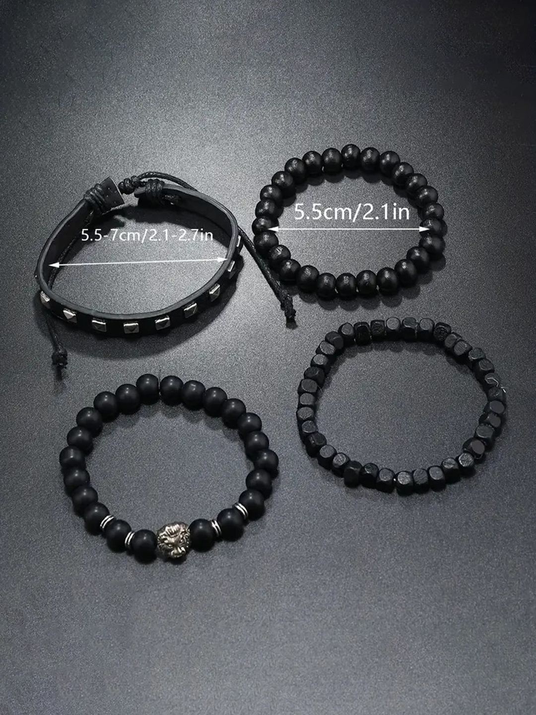 

Jewels Galaxy Men 4 Bracelet, Black