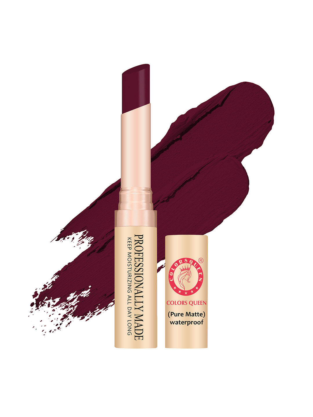 

Colors Queen Beauty Lip Pure Matte Non-Transfer Waterproof Lipstick - Maroon