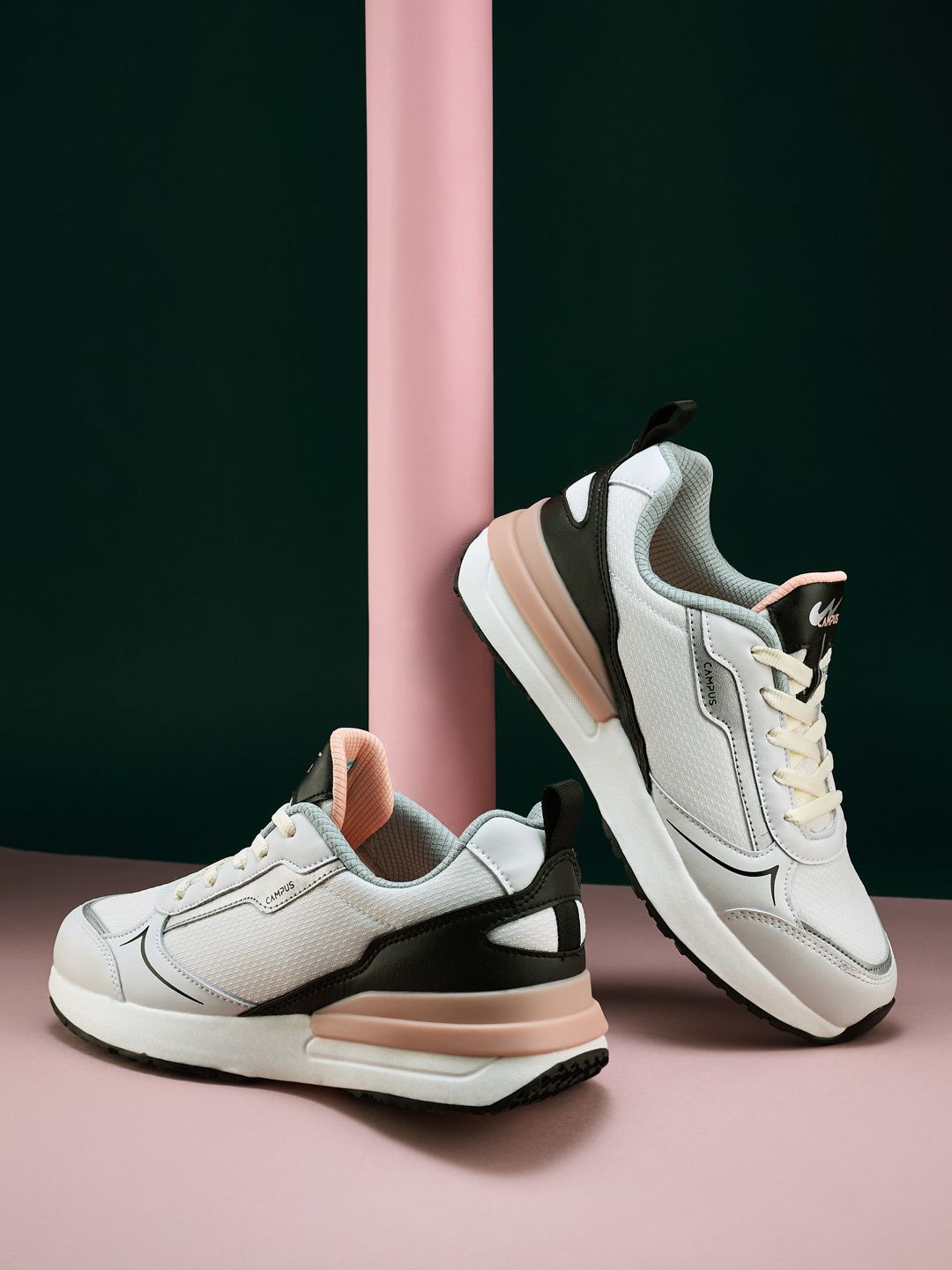 

Campus Women Colourblocked Sneakers, White