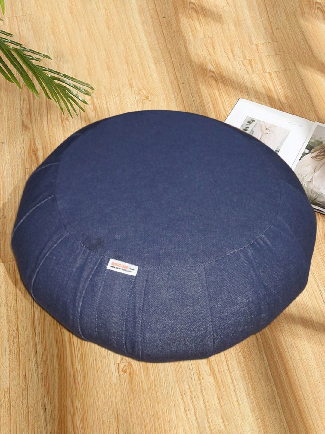 

OSCAR HOME Blue Cotton Round Meditation Cushion