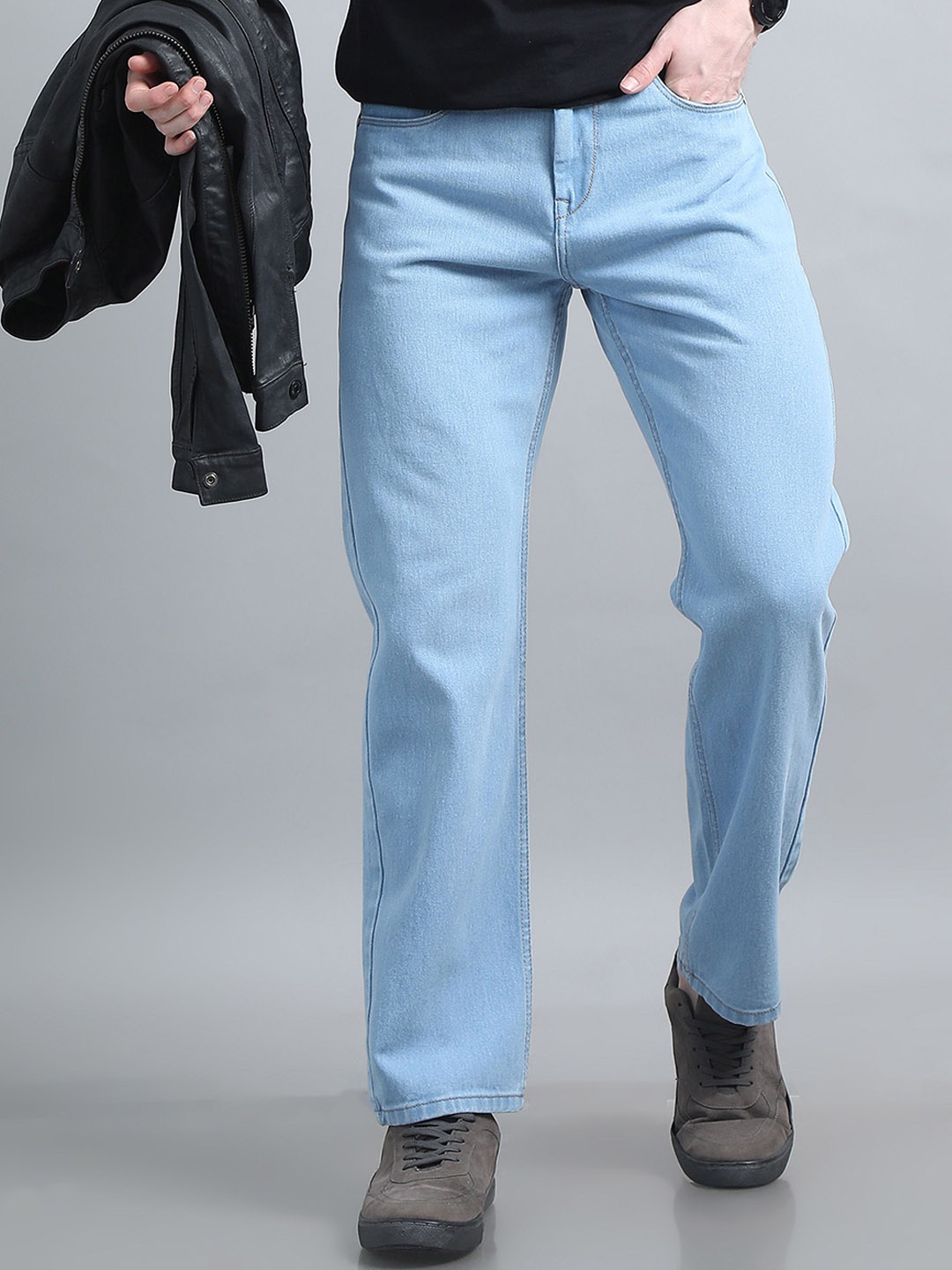 

The Roadster Lifestyle Co Men Relaxed Fit Pure Cotton Jeans, Blue