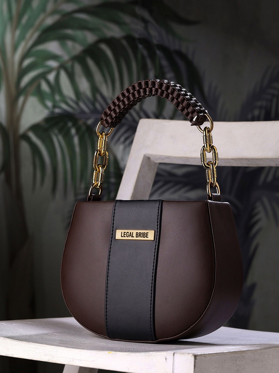 

LEGAL BRIBE PU Structured Sling Bag, Brown