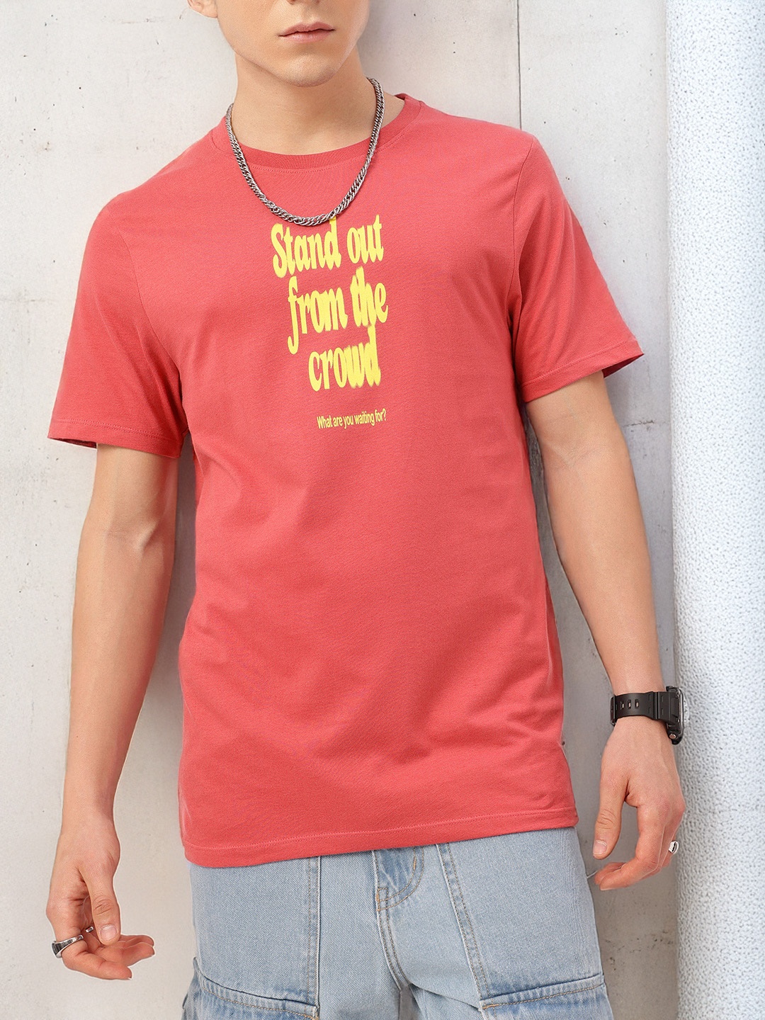 

Kook N Keech Urban Unique Printed Casual T-shirt, Rose
