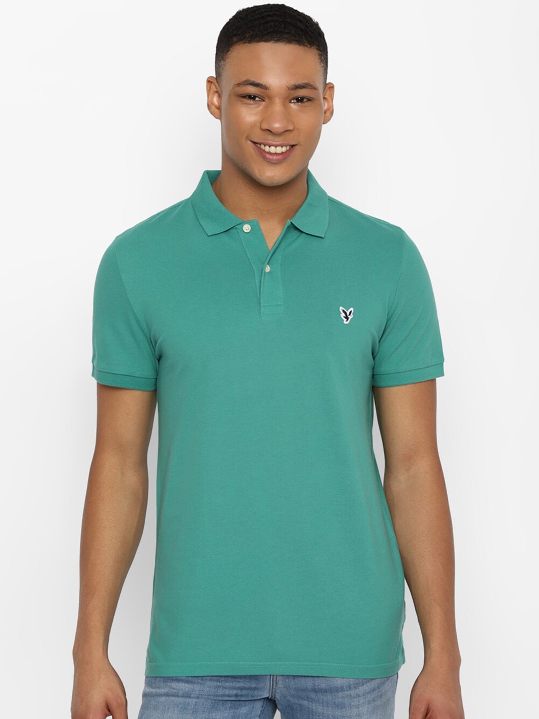 

AMERICAN EAGLE OUTFITTERS Men Polo Collar T-shirt, Green