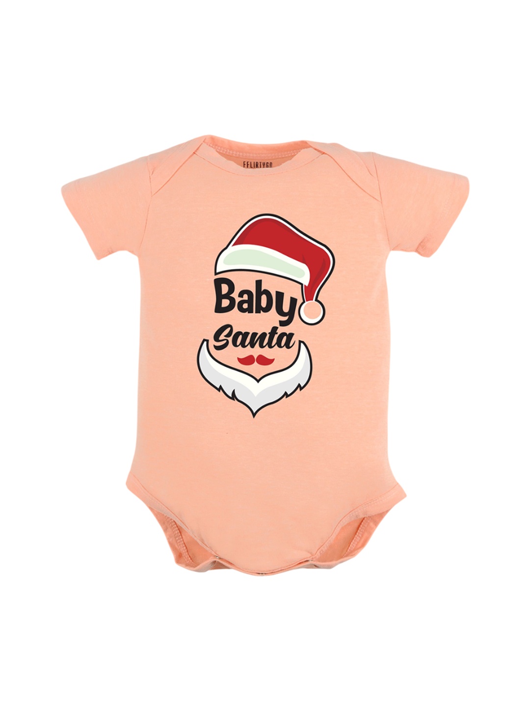 

FFLIRTYGO Infants Printed Cotton Bodysuit, Peach