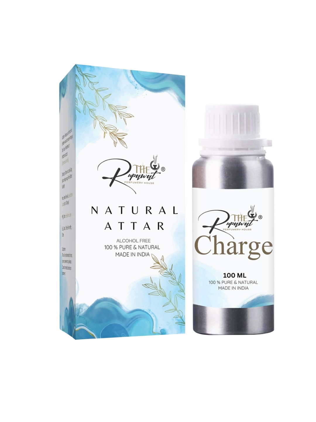 

THE RUPAWAT Perfumery House Charge 100% Natural & Pure Alcohol Free Attar - 100 ml, Transparent