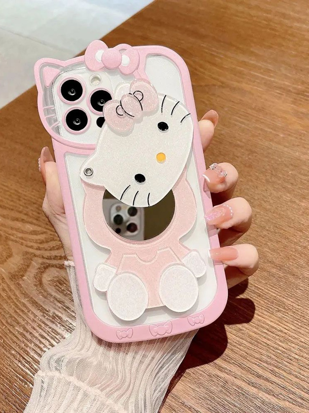 

Luxury Kase Solid Printed iPhone 15 Pro Back Case Mobile Accessories, Pink
