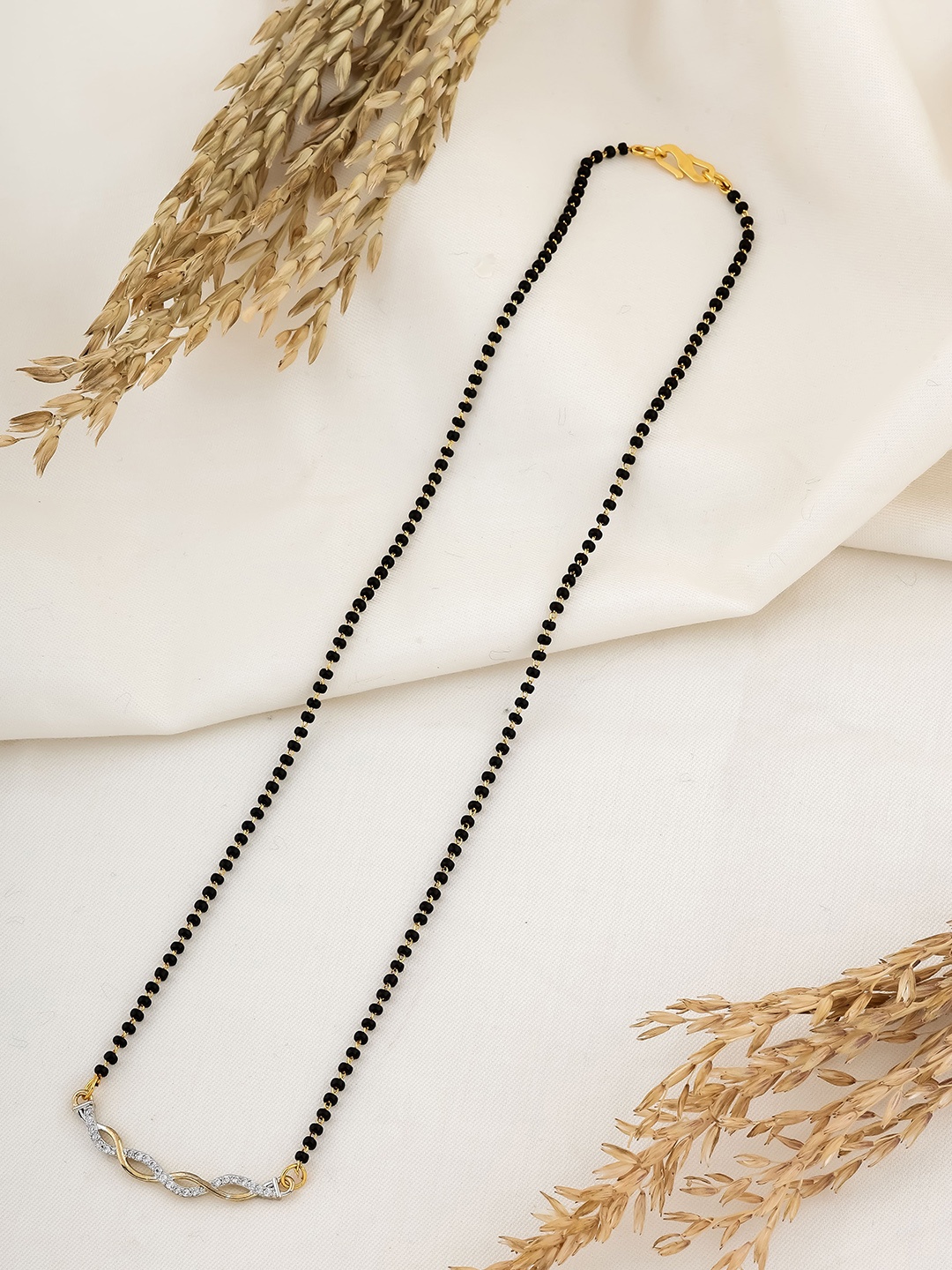 

Wynona Gold-Plated Stone Studded & Beaded Mangalsutra