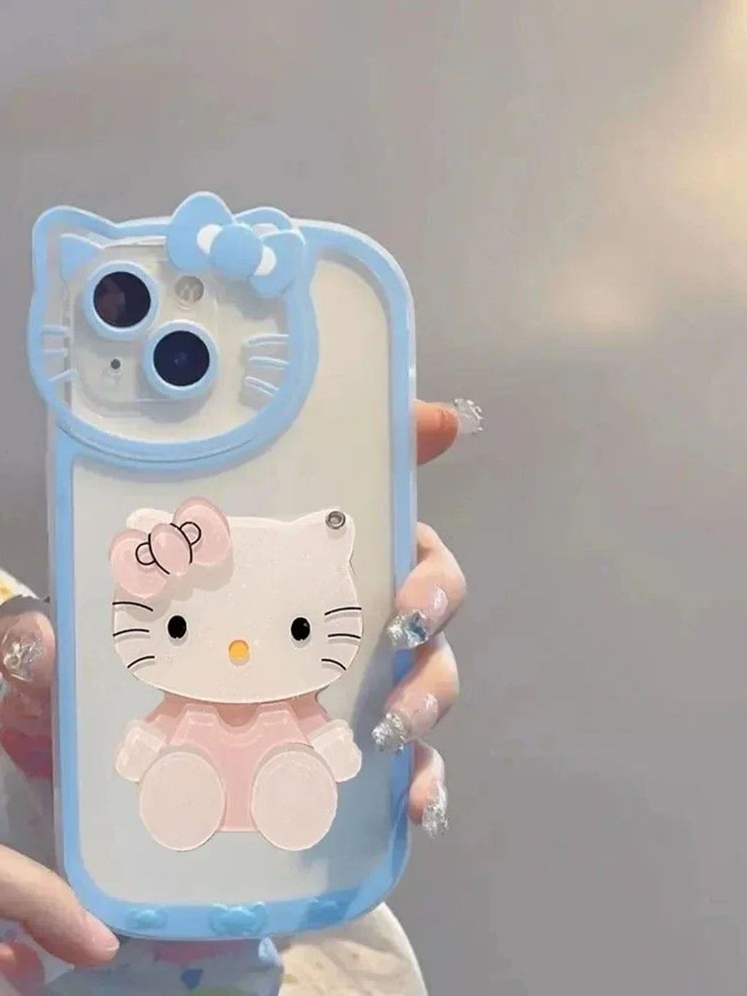

Luxury Kase Solid Printed iPhone 14 Back Case Mobile Accessories, Blue