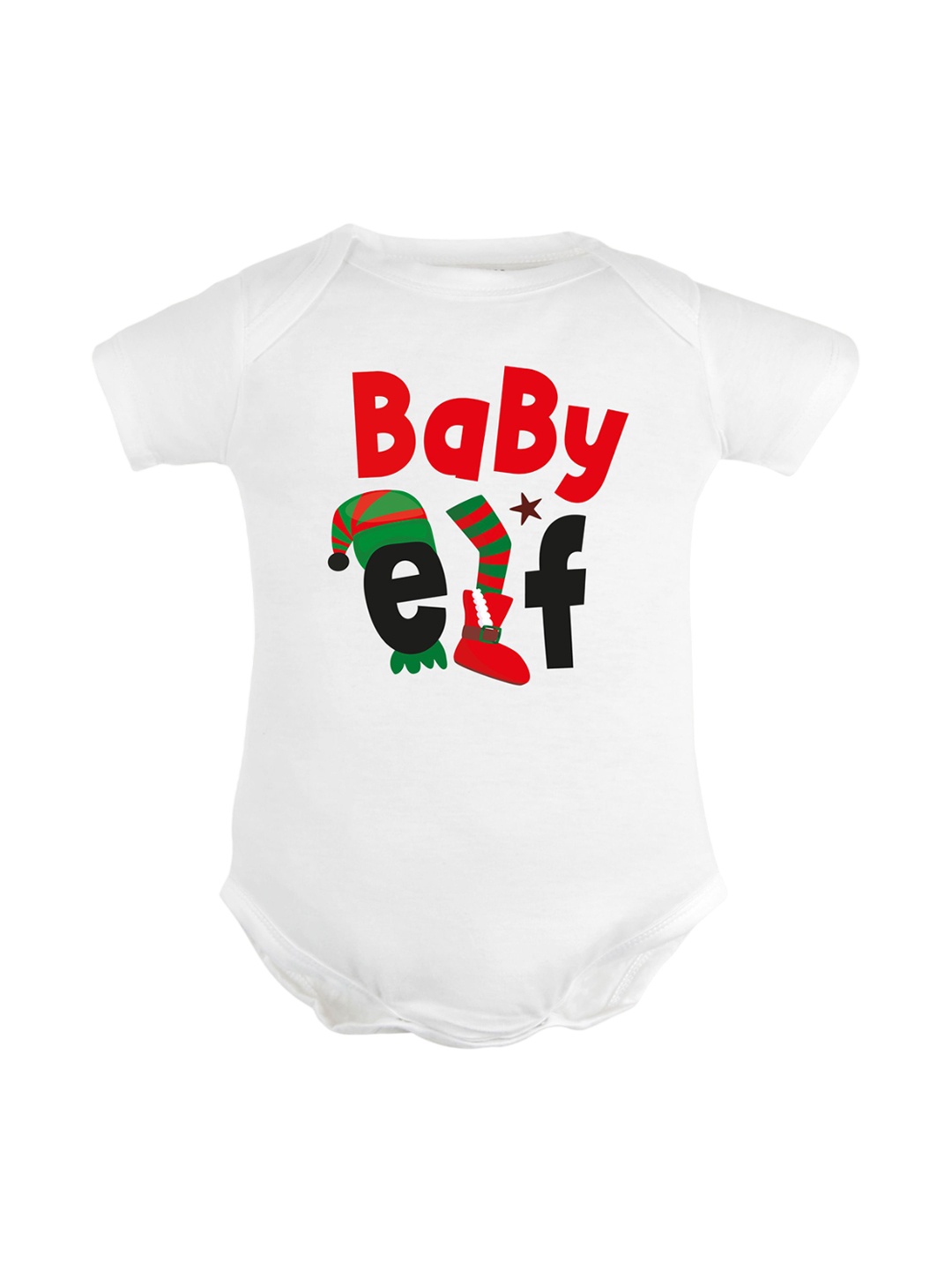 

FFLIRTYGO Infants Printed Pure Cotton Bodysuit, White