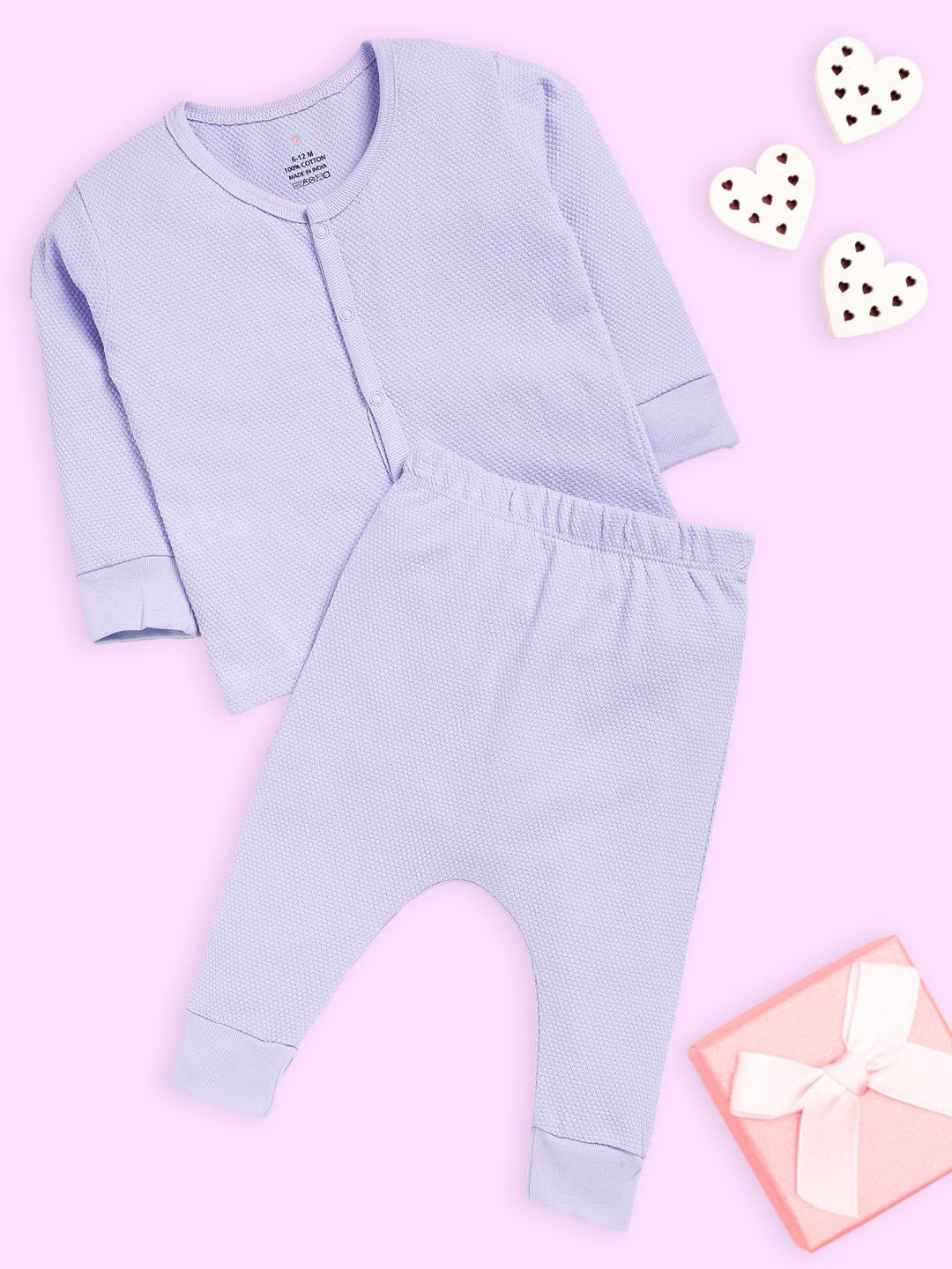 

The Mom Store Unisex Kids Top with Pyjamas, Lavender