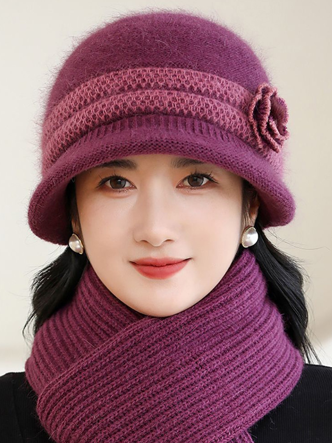 

StyleCast x Revolte Women Casual Beanie Caps, Purple