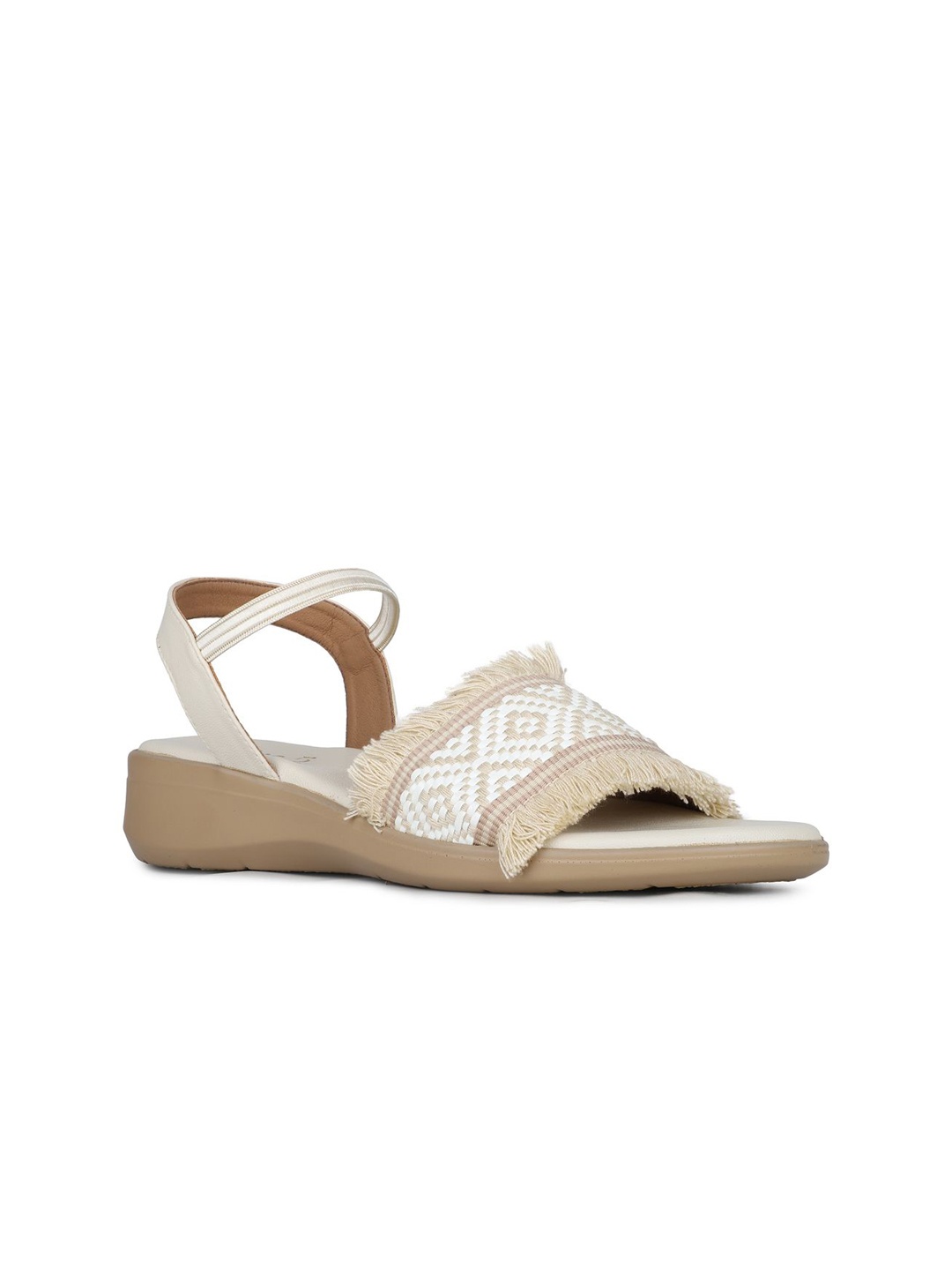 

Inc 5 Women Woven Design Wedge Heels Sandals, Cream