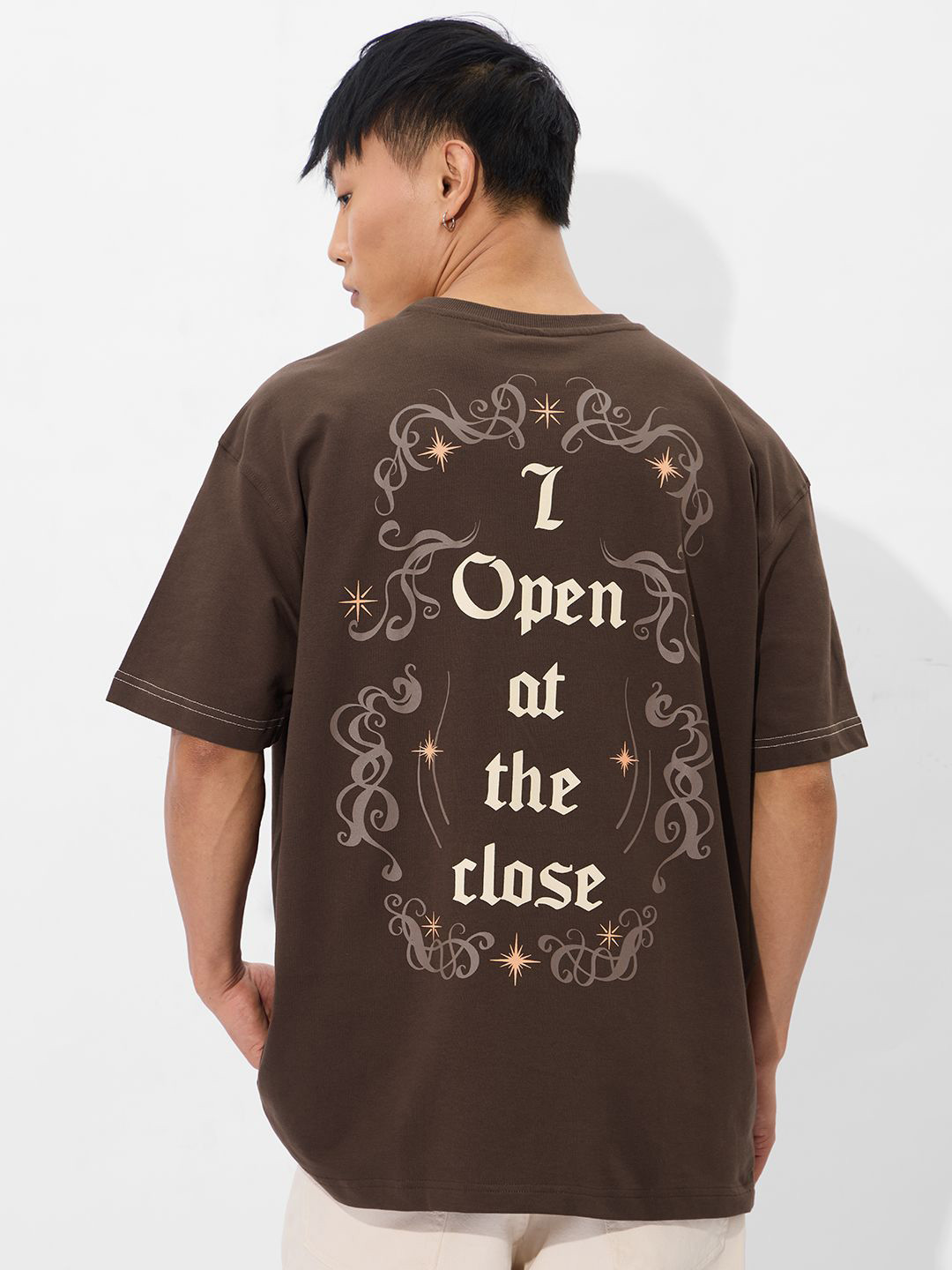 

The Souled Store Men Typography Printed T-shirt, Brown