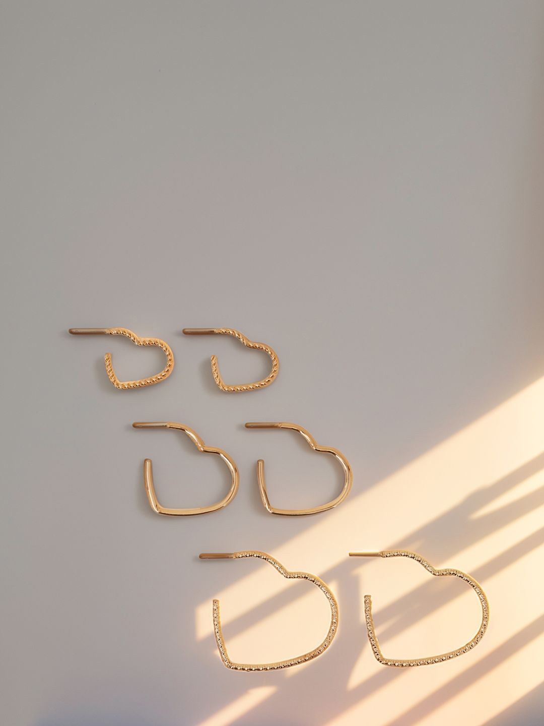 

Accessorize Heart Shaped Hoop Earrings, Gold