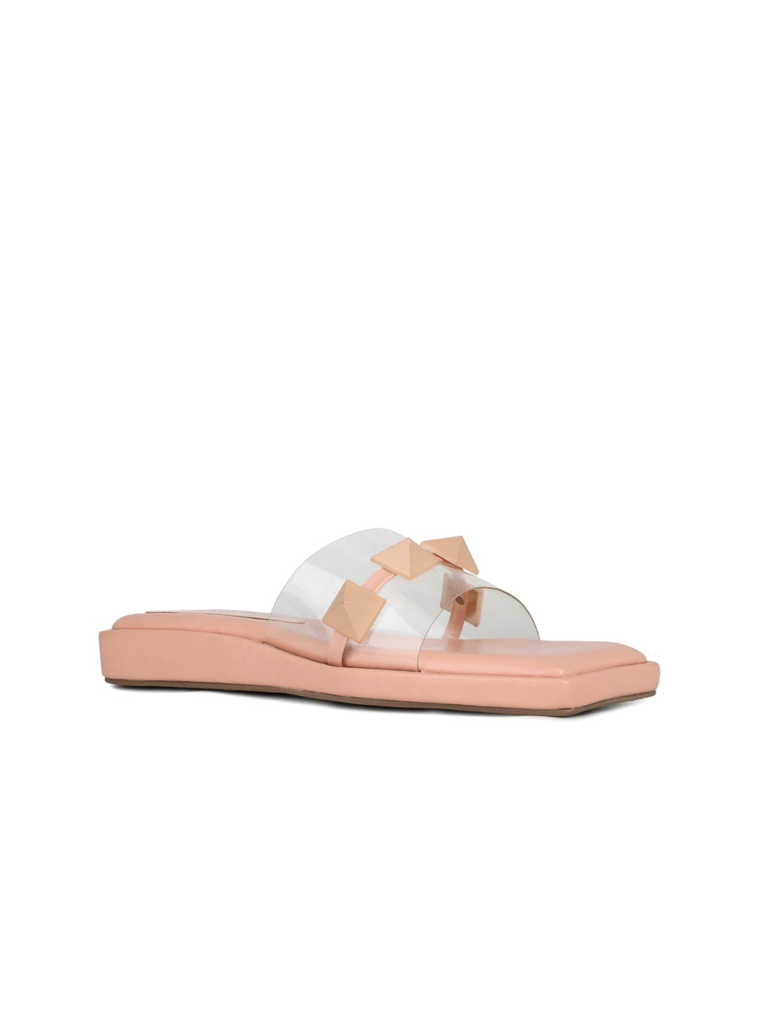 

Inc 5 Women Open Toe Flats with Bows, Peach