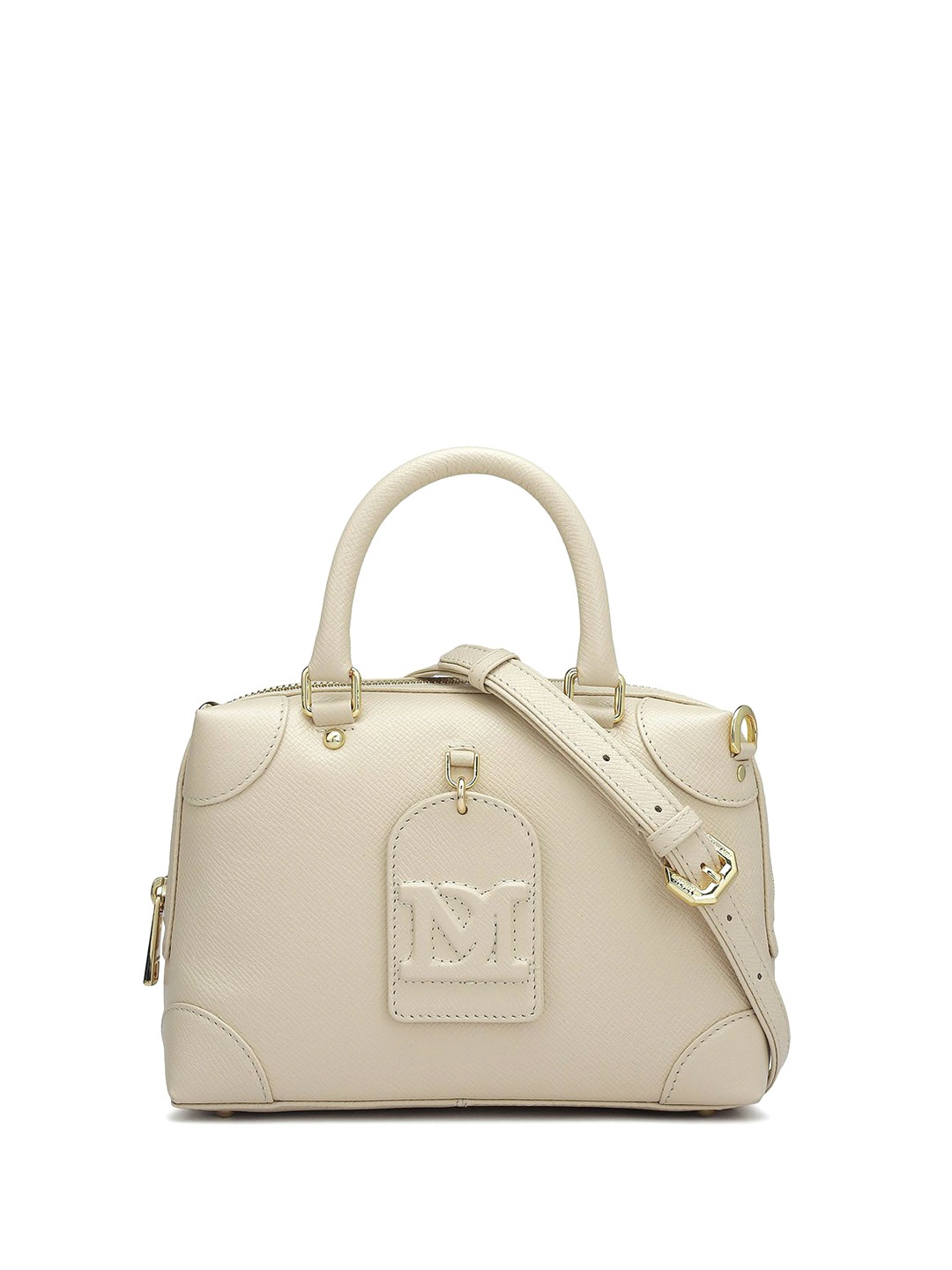 

Da Milano Leather Handheld Bag, White