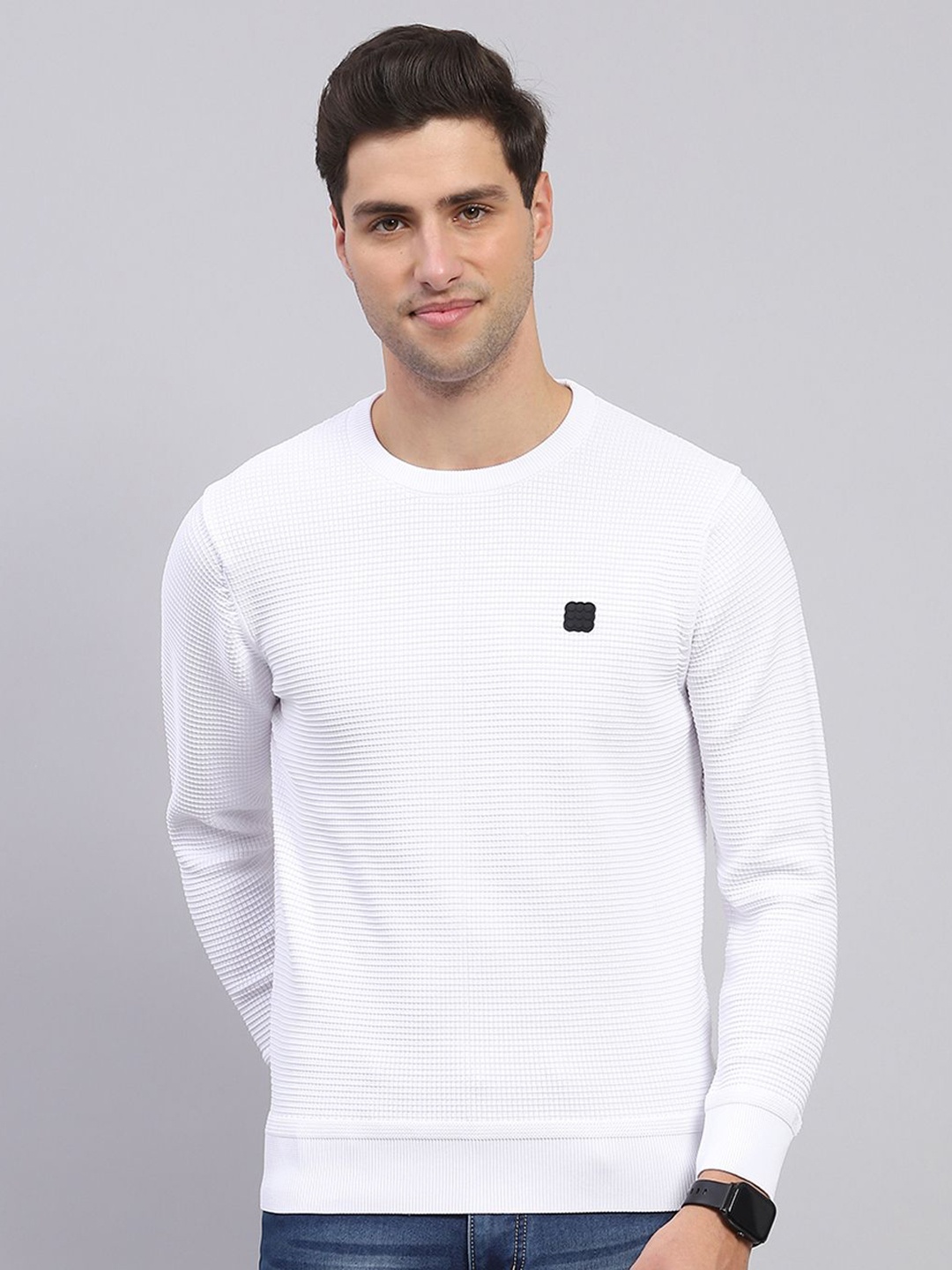 

rock.it Men Round Neck Pullover, White