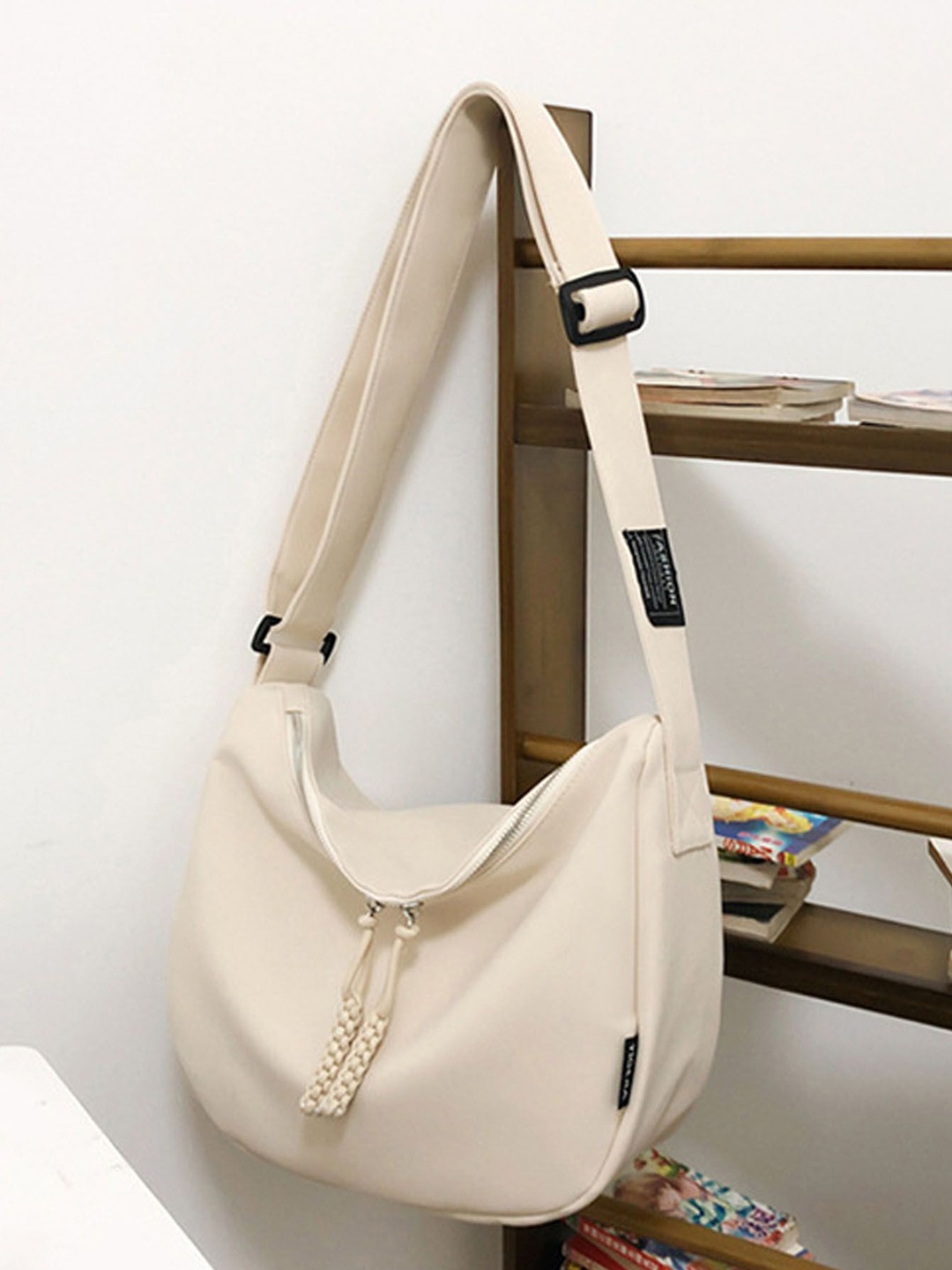 

StyleCast Checked Structured Handheld Bag with Applique, Na